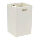 Household Essentials Laundry Hamper Natural: Polyester Clothes Hamper, Open-Top, Adult Assembly, Multicolor, 3.18 Volume