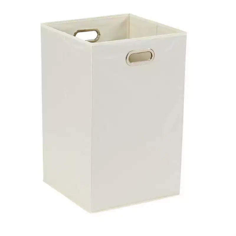 Household Essentials Laundry Hamper Natural: Polyester Clothes Hamper, Open-Top, Adult Assembly, Multicolor, 3.18 Volume
