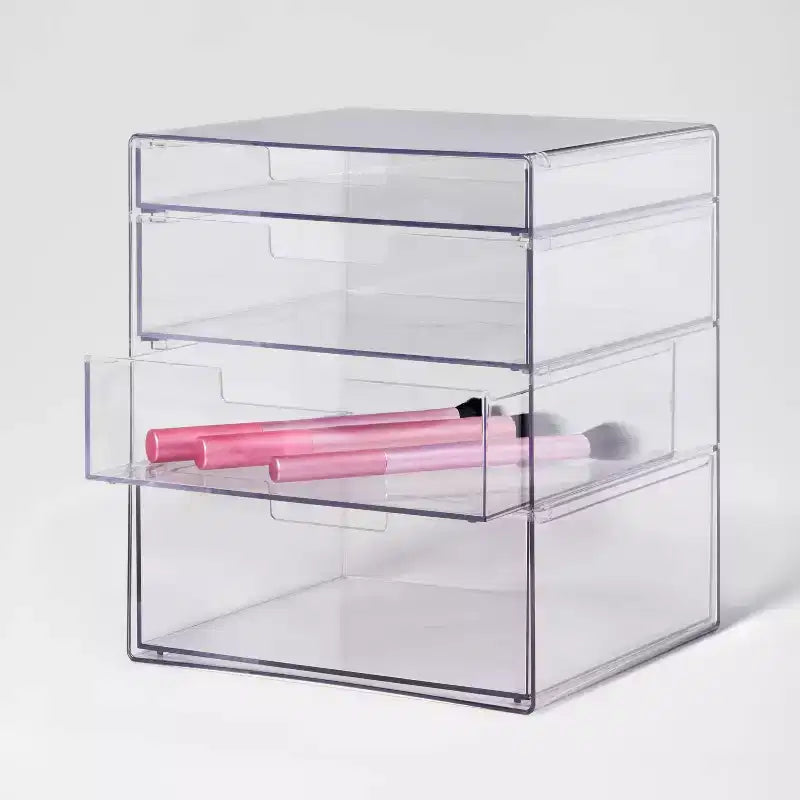 Organisateur de salle de bain et de maquillage, matériau PET, 20,37 cm de hauteur