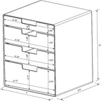 Organisateur de salle de bain et de maquillage, matériau PET, 20,37 cm de hauteur