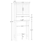 Armoire de toilette Monroe, économiseur d'espace, pour salle de bain, avec étagère réglable - Blanc