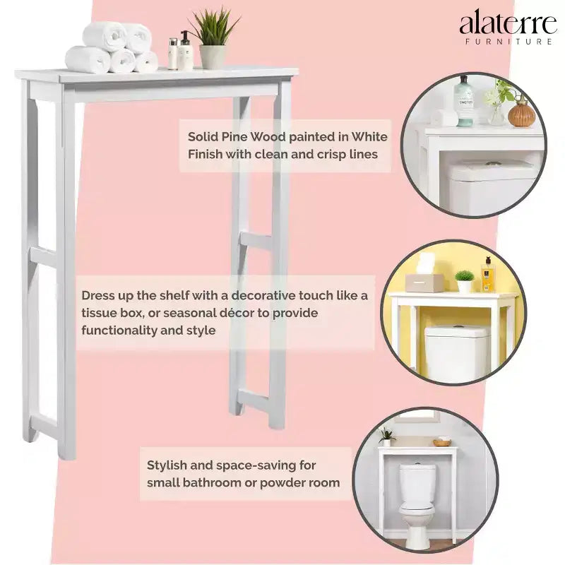 Étagère WC Dorset, blanche