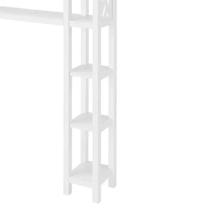 Meuble de rangement ouvert Coventry à poser au-dessus des toilettes avec étagères, blanc
