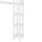 Meuble de rangement ouvert Coventry à poser au-dessus des toilettes avec étagères, blanc
