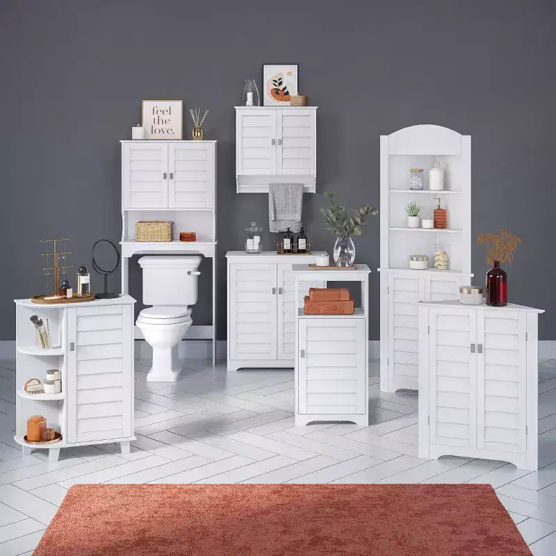 Brookfield Over the Toilet Bathroom Spacesaver Wall Medicine Storage Cabinet White