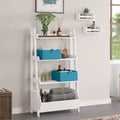 Étagères échelle et présentoir 4 niveaux 61 cm Amery avec bac de rangement blanc