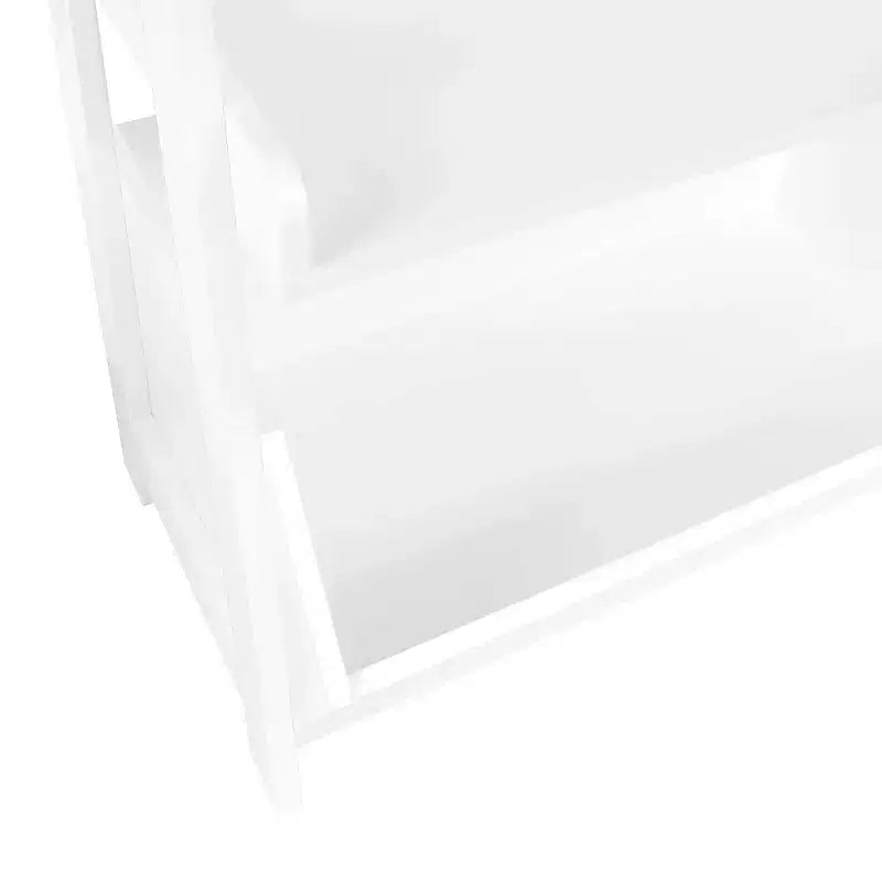 Étagères échelle et présentoir 4 niveaux 61 cm Amery avec bac de rangement blanc