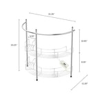 Étagère de salle de bain en métal à 2 niveaux, montage sans outils