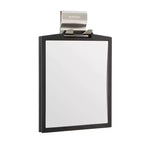 Miroir de douche grossissant double face Doppio, anti-buée et incassable, noir/acier inoxydable – Better Living Products : Fixation murale