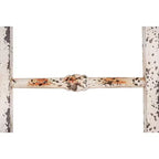 Storied Home Échelle décorative en bois vieilli blanc 12,5"x69" – Porte-serviettes en pin, Porte-couvertures rustique