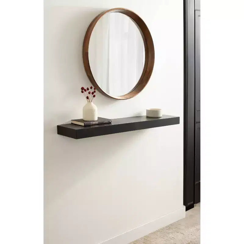 Kate & Laurel All Things Decor Étagère flottante en bois Havlock 36 po x 8 po Noir