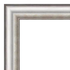 Miroir Mural Encadré de Salon Argenté 23" x 29" - Amanti Art : Rectangle Moderne, Biseauté, Aucun Assemblage Requis