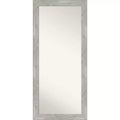 30" x 66" Dove Graywash Framed Full Length Floor/Leaner Mirror - Amanti Art: Rustic Wood Frame, Wall Mountable