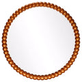 WallBeyond 28" Beaded Round Mirror Gold