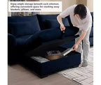 Christopher Knight Home Nelly Grand Canapé Sectionnel en Corduroy en Forme de L de 157,5, avec Ottoman de Rangement et 4 Coussins Lombaires