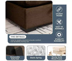 Christopher Knight Home Nelly Grand Canapé Sectionnel en Corduroy en Forme de L de 157,5, avec Ottoman de Rangement et 4 Coussins Lombaires