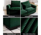 Christopher Knight Home Nelly Grand Canapé Sectionnel en Corduroy en Forme de L de 157,5, avec Ottoman de Rangement et 4 Coussins Lombaires
