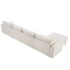 Christopher Knight Home Nelly Grand Canapé Sectionnel en Corduroy en Forme de L de 157,5, avec Ottoman de Rangement et 4 Coussins Lombaires