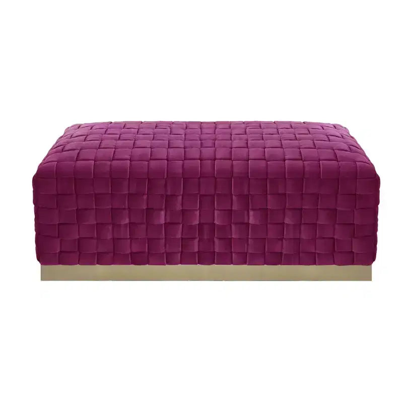Banc Nicole Miller Satine en velours tissé main avec piètement