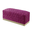 Banc Nicole Miller Satine en velours tissé main avec piètement