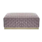 Banc Nicole Miller Satine en velours tissé main avec piètement