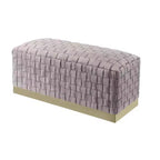Banc Nicole Miller Satine en velours tissé main avec piètement