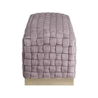 Banc Nicole Miller Satine en velours tissé main avec piètement