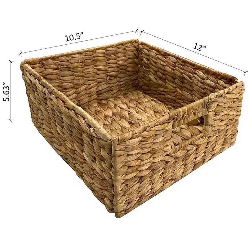 eHemco Hampton Meadows, meuble de rangement d'appoint à 3 niveaux en X avec 3 paniers en osier