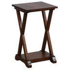 eHemco X-Farmhouse End Table Side Table with Storage Shelf