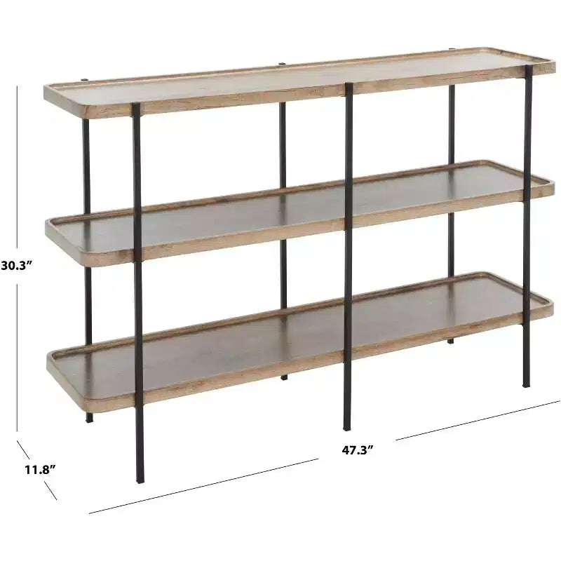 Table console à 2 étagères Atwell - CNS4204A - Marron - Safavieh