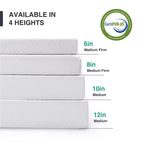 Matelas en Mousse à Mémoire de Forme Ego White 12 Medium Gel Thé Vert AeroFusion