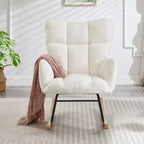 Fauteuil à bascule Vatros Chaise de nurserie Fauteuil à bascule moderne avec dossier haut
