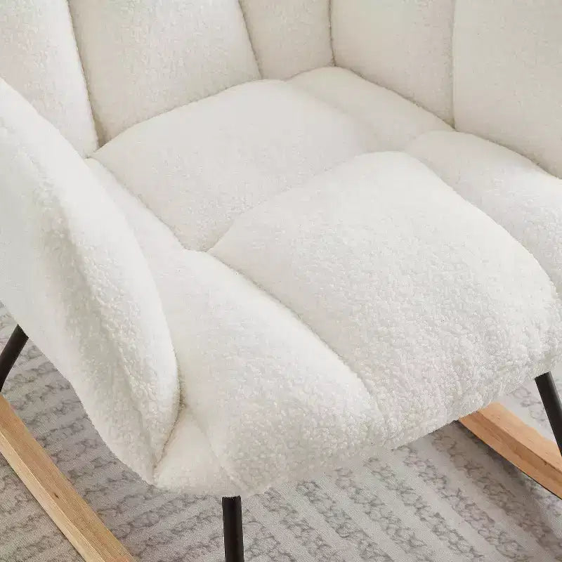 Fauteuil à bascule Vatros Chaise de nurserie Fauteuil à bascule moderne avec dossier haut