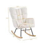 Fauteuil à bascule Vatros Chaise de nurserie Fauteuil à bascule moderne avec dossier haut