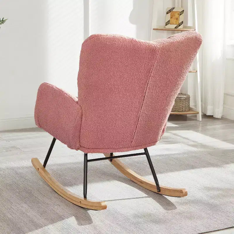 Fauteuil à bascule Vatros Chaise de nurserie Fauteuil à bascule moderne avec dossier haut