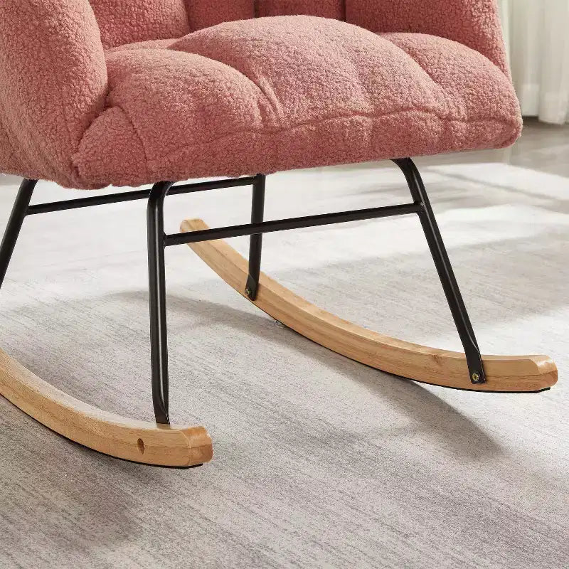 Fauteuil à bascule Vatros Chaise de nurserie Fauteuil à bascule moderne avec dossier haut