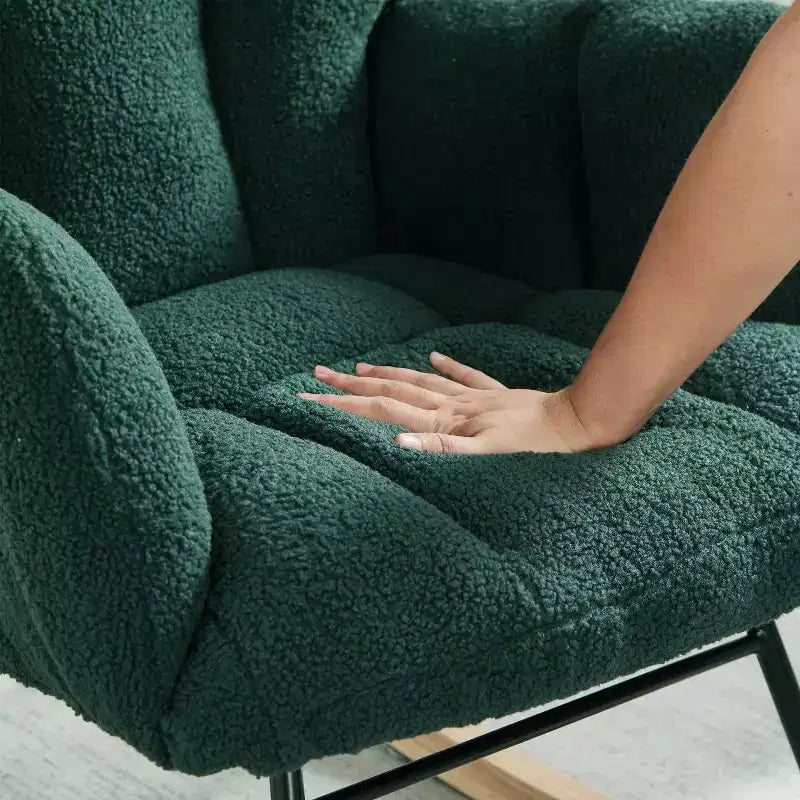 Fauteuil à bascule Vatros Chaise de nurserie Fauteuil à bascule moderne avec dossier haut
