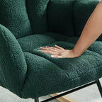 Fauteuil à bascule Vatros Chaise de nurserie Fauteuil à bascule moderne avec dossier haut