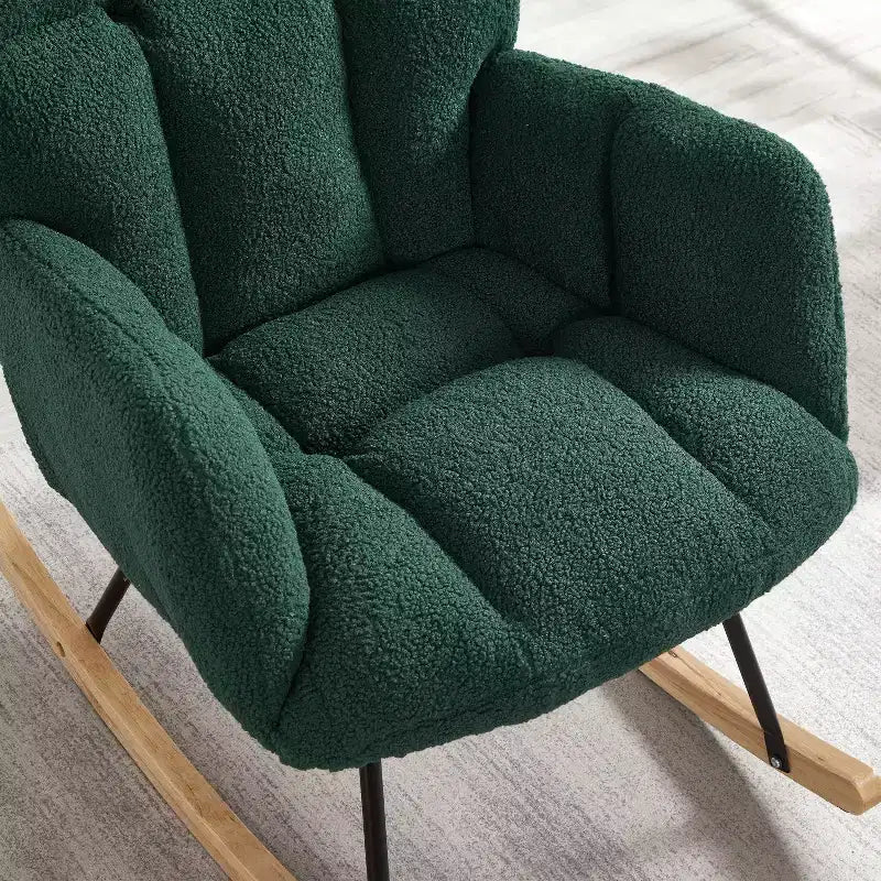Fauteuil à bascule Vatros Chaise de nurserie Fauteuil à bascule moderne avec dossier haut