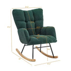 Fauteuil à bascule Vatros Chaise de nurserie Fauteuil à bascule moderne avec dossier haut