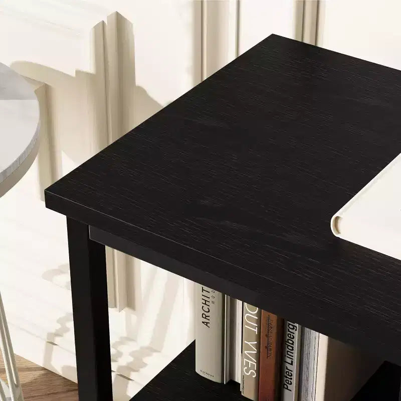 Meuble TV 2 tiroirs avec étagère ouverte, console polyvalente pour téléviseurs de 32 à 50 pouces, idéal pour le rangement du salon
