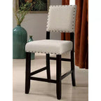 Simple Relax Lot de 2 chaises de comptoir rembourrées hauteur comptoir en noir antique et beige