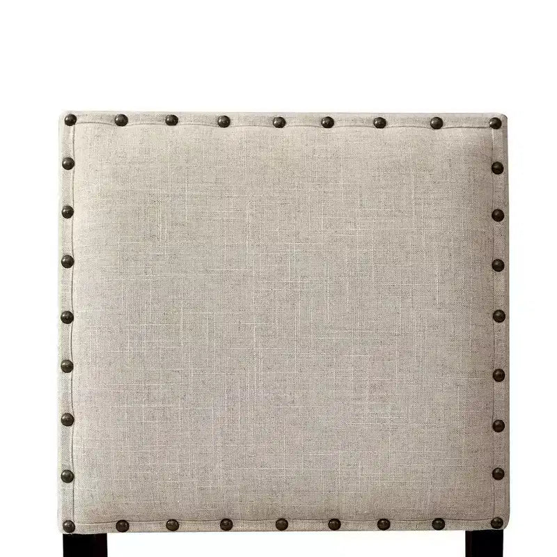 Simple Relax Lot de 2 chaises de comptoir rembourrées hauteur comptoir en noir antique et beige