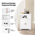 VEVOR Armoire d'angle 32", Meuble de Rangement Haut avec 2 Portes en Bois et Étagères Réglables, Meuble de Rangement d'Angle Autonome pour Cuisine
