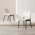 Vatros Modern PU Leather Dining Chairs Set of 2