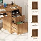 Bestier Bureau d'ordinateur 55 pouces pour PC avec prises électriques, tiroir coulissant pour clavier et tiroirs de rangement