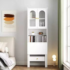 CLIHOME Tables de Nuit Pliantes Convertibles, Armoire de Bureau avec Étagère et Tiroir, Poste de Travail Multifonctionnel pour Bureau à Domicile