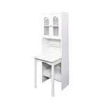 CLIHOME Tables de Nuit Pliantes Convertibles, Armoire de Bureau avec Étagère et Tiroir, Poste de Travail Multifonctionnel pour Bureau à Domicile
