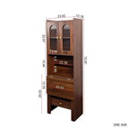 CLIHOME Tables de Nuit Pliantes Convertibles, Armoire de Bureau avec Étagère et Tiroir, Poste de Travail Multifonctionnel pour Bureau à Domicile