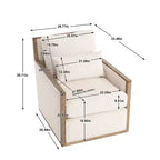 Fauteuil d'appoint Okak pour chambre à coucher, fauteuil pivotant à 360 degrés en velours côtelé, fauteuil de loisirs, fauteuil d'appoint moderne surdimensionné